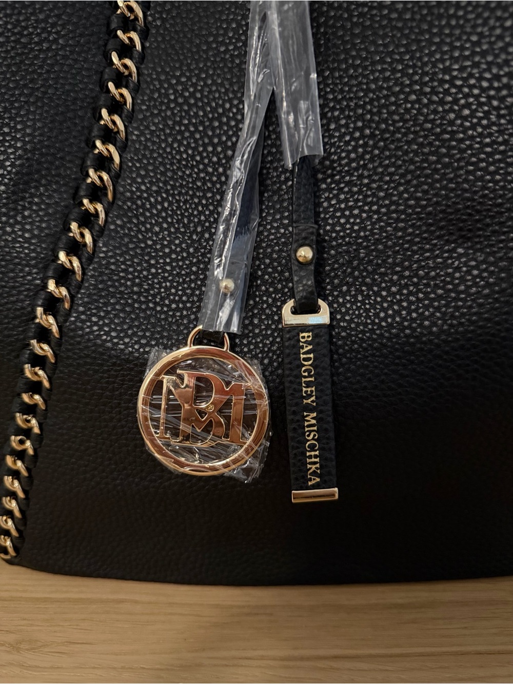 Badgley Mischka Black Tote Bag - Picture 2 of 5